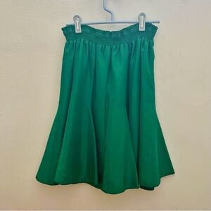 Banana Republic Silk Flared Green Skirt with lining